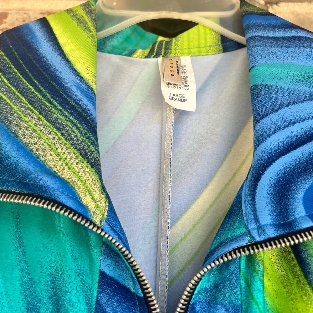 Vibrant Blue and Green Essex Dress/Coverup